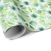 Waterverf Groene Botanische Natuur Geïnspireerd Cadeaupapier (Rol Hoek)