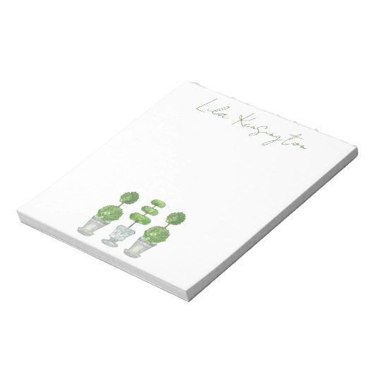 Waterverf - Groene bovenbouw Blocnote (Linkerzijde)