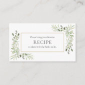 Waterverf Groene Bruidsborrel Recept Informatiekaartje (Voorkant)