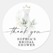 Waterverf Groene Bruidsontbijt Ronde Stickers (Voorkant)