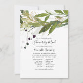 Waterverf Groene Bruiloft of Baby Shower per Post Kaart (Voorkant)