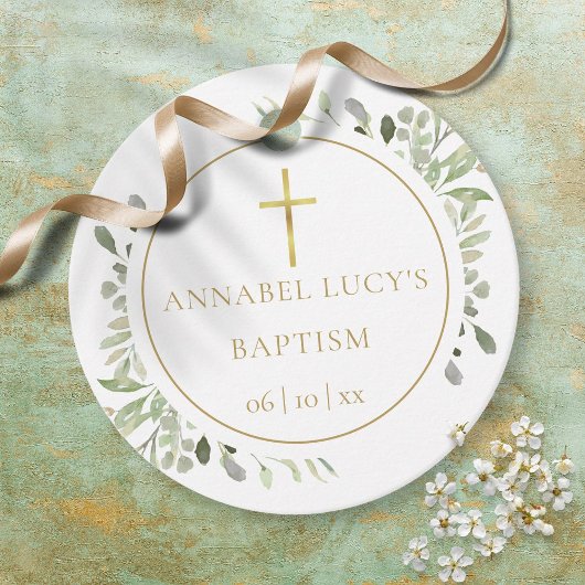 Waterverf Groene Doop Christening Bedankjes Labels