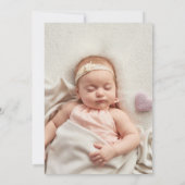 Waterverf Groene Doop Foto Kaart (Achterkant)