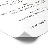 Waterverf groene drinken voor bladbladbruiloft poster (Hoek)