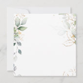 Waterverf groene en goudbladeren Flat Hartelijk da Bedankkaart (Achterkant)