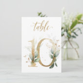 Waterverf Groene en goudvulling, Tabel nummer 10 Kaart (Staand voorkant)