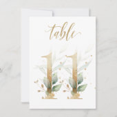 Waterverf Groene en goudvulling, tabel nummer 11 Kaart (Voorkant)