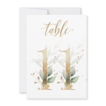 Waterverf Groene en goudvulling, tabel nummer 11