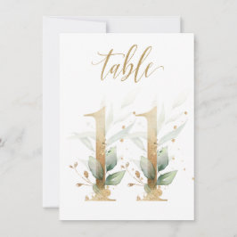 Waterverf Groene en goudvulling, tabel nummer 11 Kaart