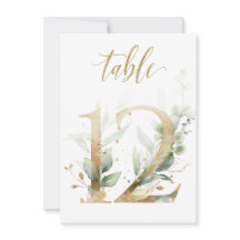 Waterverf Groene en goudvulling, tabel nummer 12