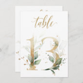 Waterverf Groene en goudvulling, tabel nummer 13 Kaart (Voorkant / Achterkant)