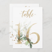 Waterverf Groene en goudvulling, Tabel nummer 16 Kaart (Voorkant / Achterkant)