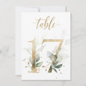 Waterverf Groene en goudvulling, Tabel nummer 17 Kaart (Achterkant)