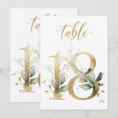 Waterverf Groene en goudvulling, Tabel nummer 18 Kaart (Voorkant / Achterkant)