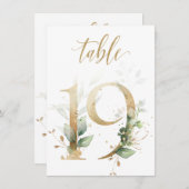 Waterverf Groene en goudvulling, Tabel nummer 19 Kaart (Voorkant / Achterkant)