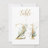 Waterverf Groene en goudvulling, tabel nummer 21 Kaart (Achterkant)