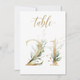 Waterverf Groene en goudvulling, tabel nummer 21 Kaart