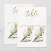 Waterverf Groene en goudvulling, tabel nummer 22 Kaart (Voorkant / Achterkant)