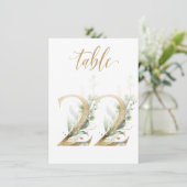 Waterverf Groene en goudvulling, tabel nummer 22 Kaart (Staand voorkant)