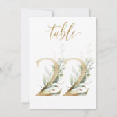 Waterverf Groene en goudvulling, tabel nummer 22 Kaart (Achterkant)