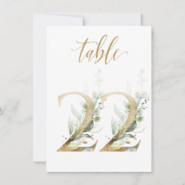 Waterverf Groene en goudvulling, tabel nummer 22 Kaart