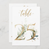 Waterverf Groene en goudvulling, Tabel nummer 25 Kaart (Voorkant / Achterkant)