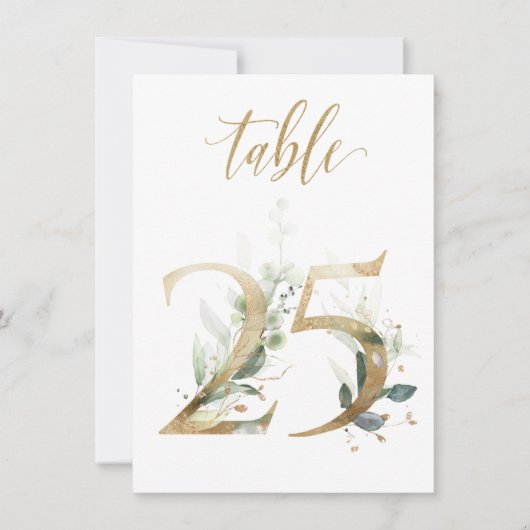 Waterverf Groene en goudvulling, Tabel nummer 25 Kaart (Voorkant)