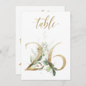 Waterverf Groene en goudvulling, Tabel nummer 26 Kaart (Voorkant / Achterkant)