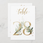 Waterverf Groene en goudvulling, tabel nummer 28 Kaart (Voorkant / Achterkant)