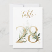 Waterverf Groene en goudvulling, tabel nummer 28 Kaart (Achterkant)