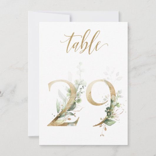 Waterverf Groene en goudvulling, Tabel nummer 29 Kaart (Voorkant)