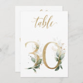 Waterverf Groene en goudvulling, Tabel nummer 30 Kaart (Voorkant / Achterkant)