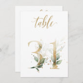 Waterverf Groene en goudvulling, tabel nummer 31 Kaart (Voorkant / Achterkant)