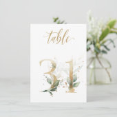 Waterverf Groene en goudvulling, tabel nummer 31 Kaart (Staand voorkant)