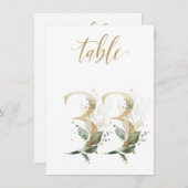 Waterverf Groene en goudvulling, tabel nummer 33 Kaart (Voorkant / Achterkant)