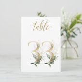 Waterverf Groene en goudvulling, tabel nummer 33 Kaart (Staand voorkant)