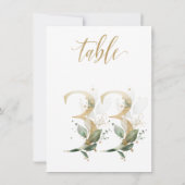 Waterverf Groene en goudvulling, tabel nummer 33 Kaart (Achterkant)