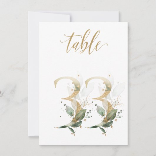 Waterverf Groene en goudvulling, tabel nummer 33 Kaart (Voorkant)