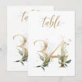 Waterverf Groene en goudvulling, Tabel nummer 34 Kaart (Voorkant / Achterkant)