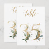 Waterverf Groene en goudvulling, Tabel nummer 35 Kaart (Voorkant / Achterkant)