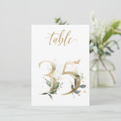 Waterverf Groene en goudvulling, Tabel nummer 35 Kaart (Staand voorkant)