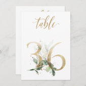 Waterverf Groene en goudvulling, tabel nummer 36 Kaart (Voorkant / Achterkant)