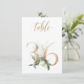 Waterverf Groene en goudvulling, tabel nummer 36 Kaart (Staand voorkant)