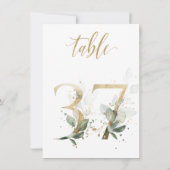 Waterverf Groene en goudvulling, tabel nummer 37 Kaart (Achterkant)