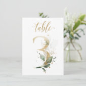 Waterverf Groene en goudvulling, Tabel nummer 3 Kaart (Staand voorkant)