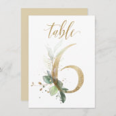 Waterverf Groene en goudvulling, Tabel nummer 6 Kaart (Voorkant / Achterkant)