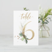 Waterverf Groene en goudvulling, Tabel nummer 6 Kaart (Staand voorkant)