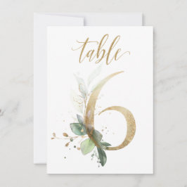 Waterverf Groene en goudvulling, Tabel nummer 6 Kaart