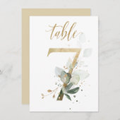 Waterverf Groene en goudvulling, Tabel nummer 7 Kaart (Voorkant / Achterkant)