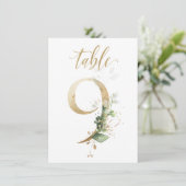 Waterverf Groene en goudvulling, Tabel nummer 9 Kaart (Staand voorkant)